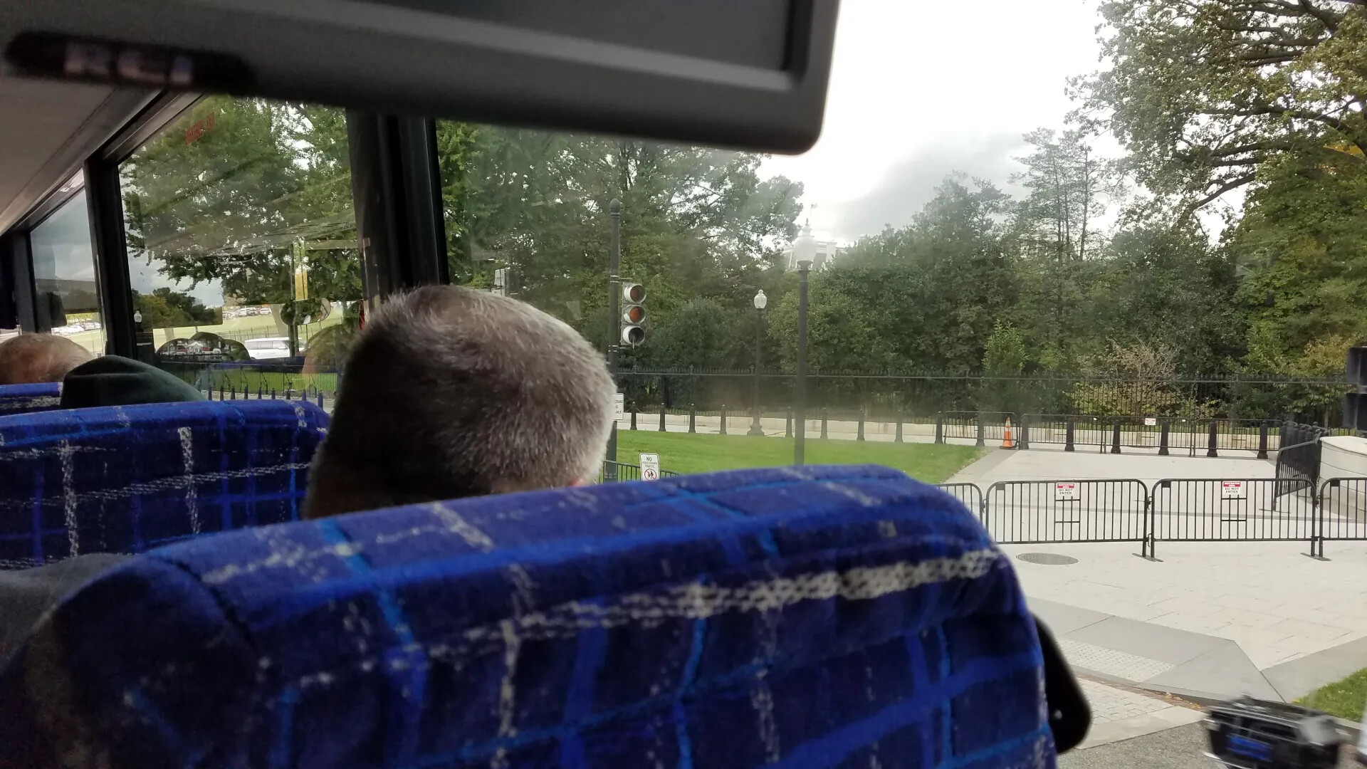 Bus Window View of Washington, D.C. Grounds During Gary Rose Medal of Honor Visit, October 23, 2017