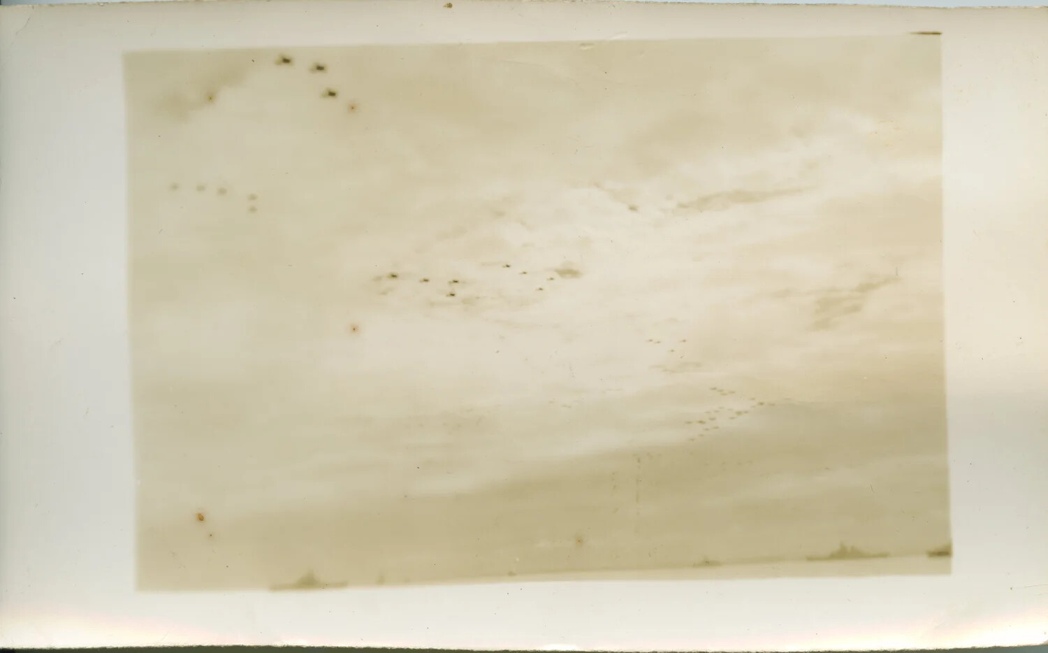 Aircraft or Anti-Aircraft Fire Over Fleet Anchorage, Leyte Gulf, Philippines (1944-1945)