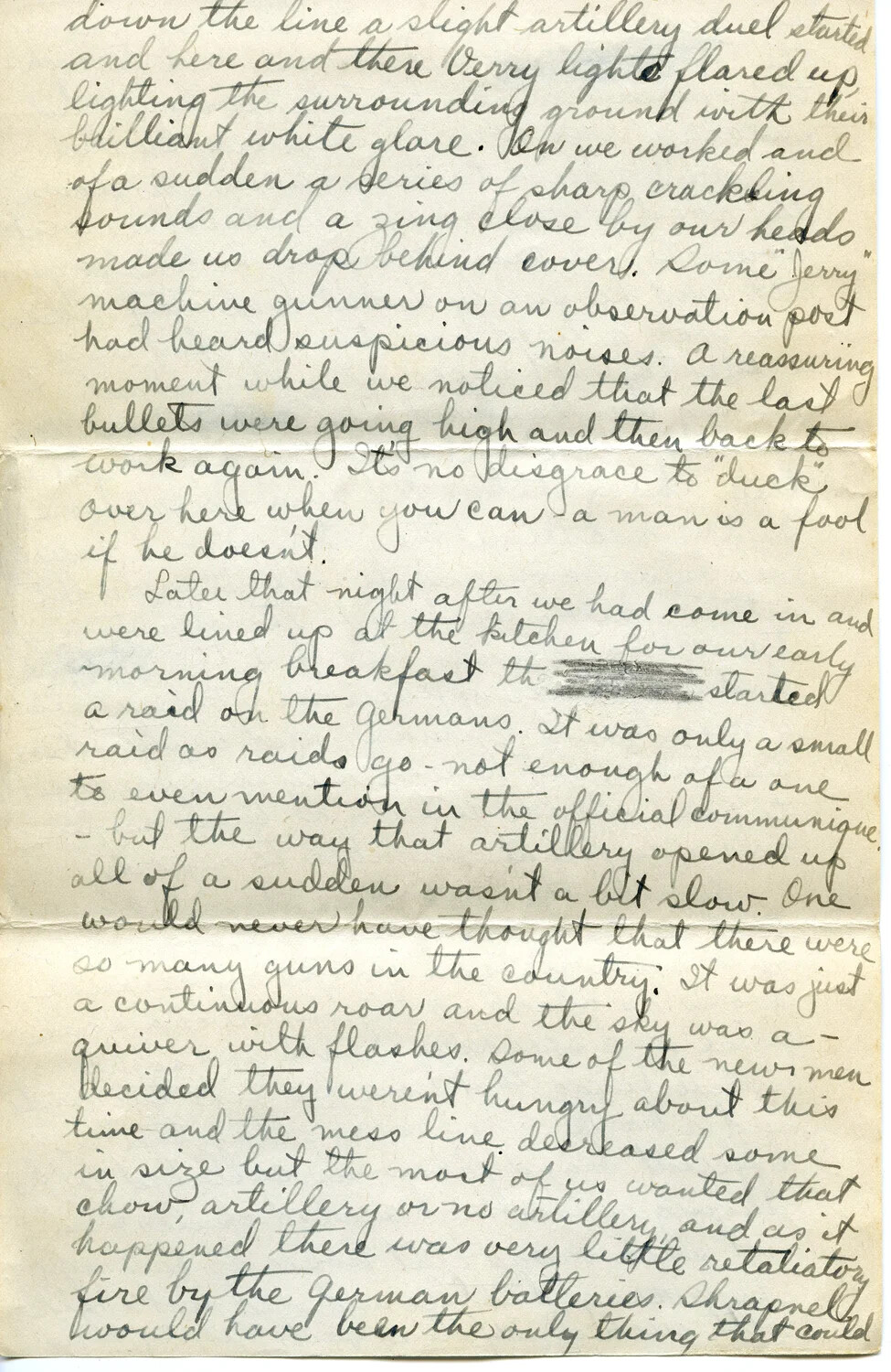 Handwritten WWI Letter, Pvt. Willis W. Wagener, Letter 5, Page H