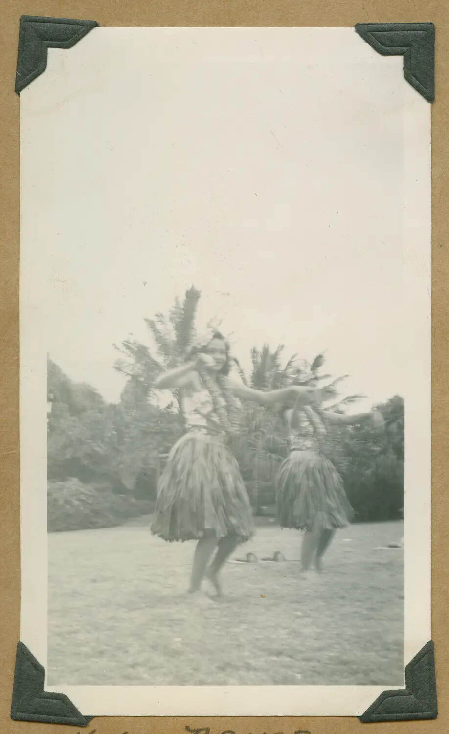 Hula Dancers in Motion, University of Hawaii, March 7, 1943 (Enlarged View)