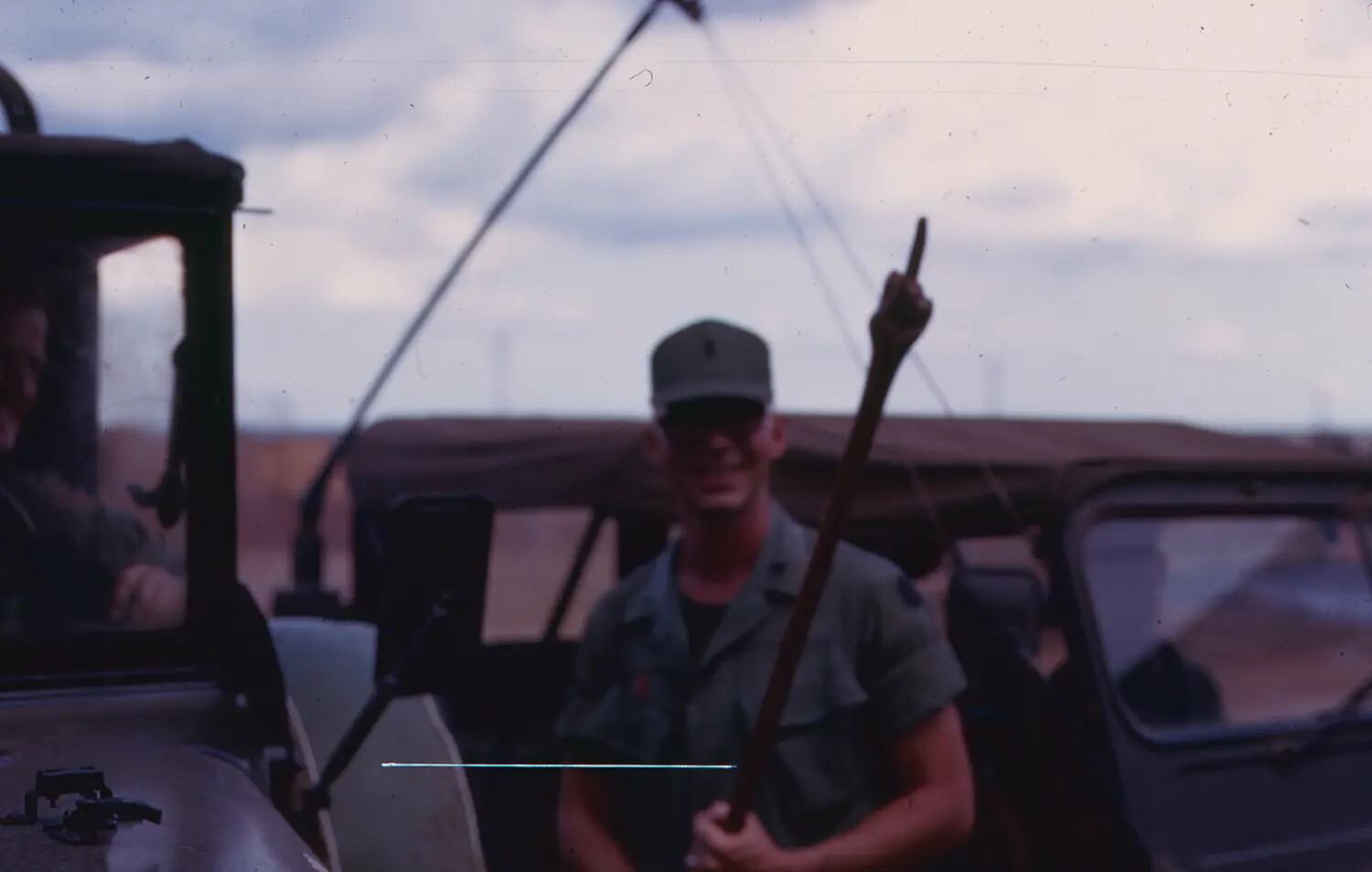 American Soldier with Jeep, Vietnam, 1968 Tet Offensive Era