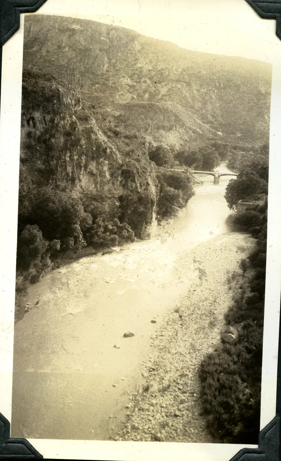 River Gorge Landscape with Bridge, Jervey Signal Corps Photo Album, Part 3