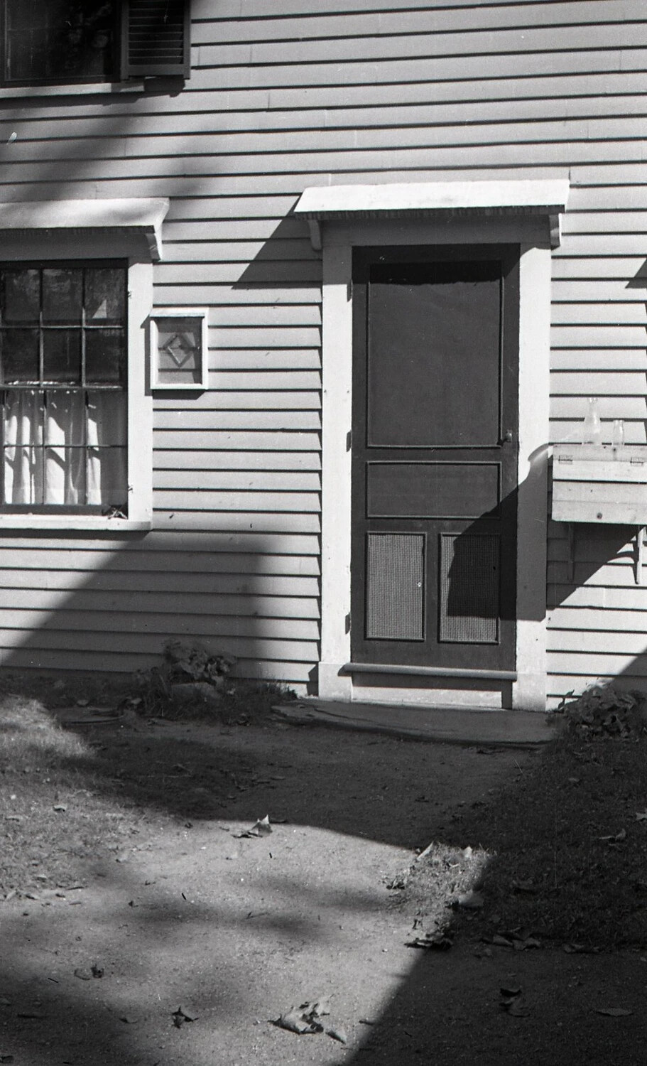 Side Entrance of a Clapboard Residence, WWII-Era Stateside Photograph