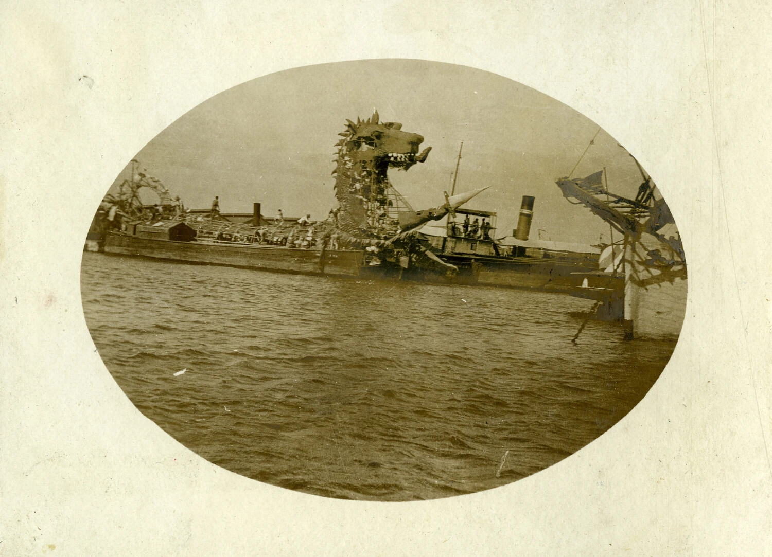 Decorated River Launch with Dragon-Head Bow Ornament, Philippines, Early 1900s