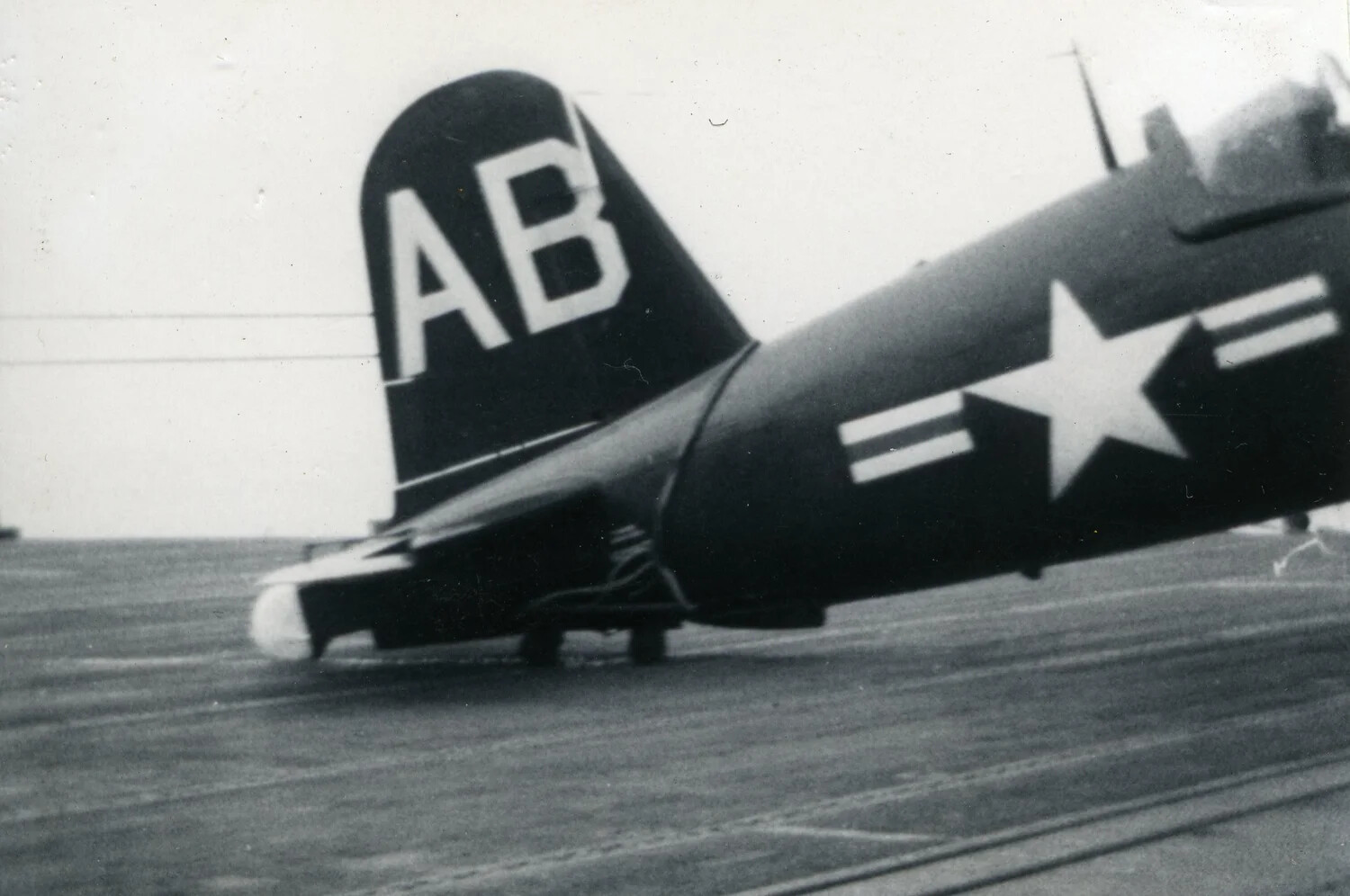 U.S. Marine Corps Fighter Aircraft Tail Section, Tail Code 'AB,' VMF-214 Album, 1945