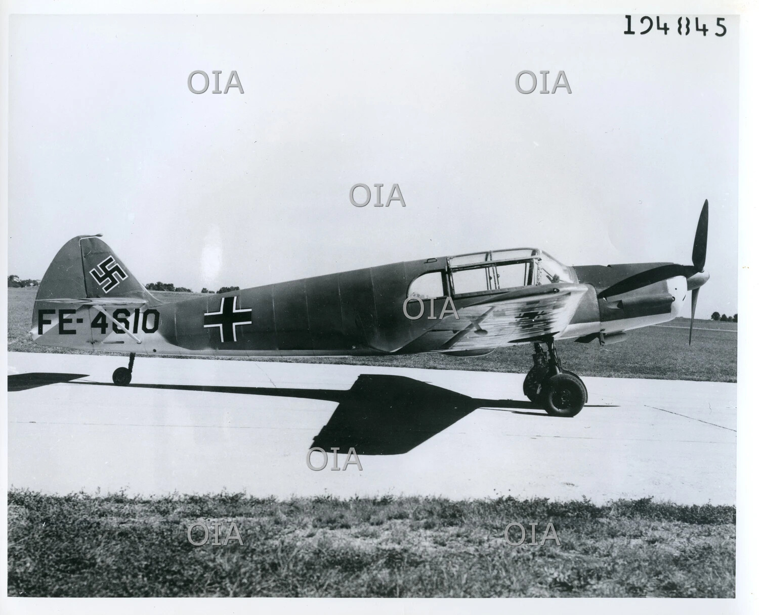 Captured German Aircraft, U.S. Foreign Evaluation 'FE-4810', Bearing Luftwaffe Markings