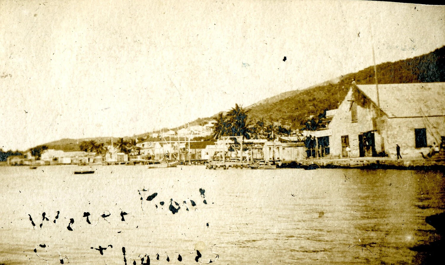Waterfront View at a Tropical Port, USS Columbia Cruise Album