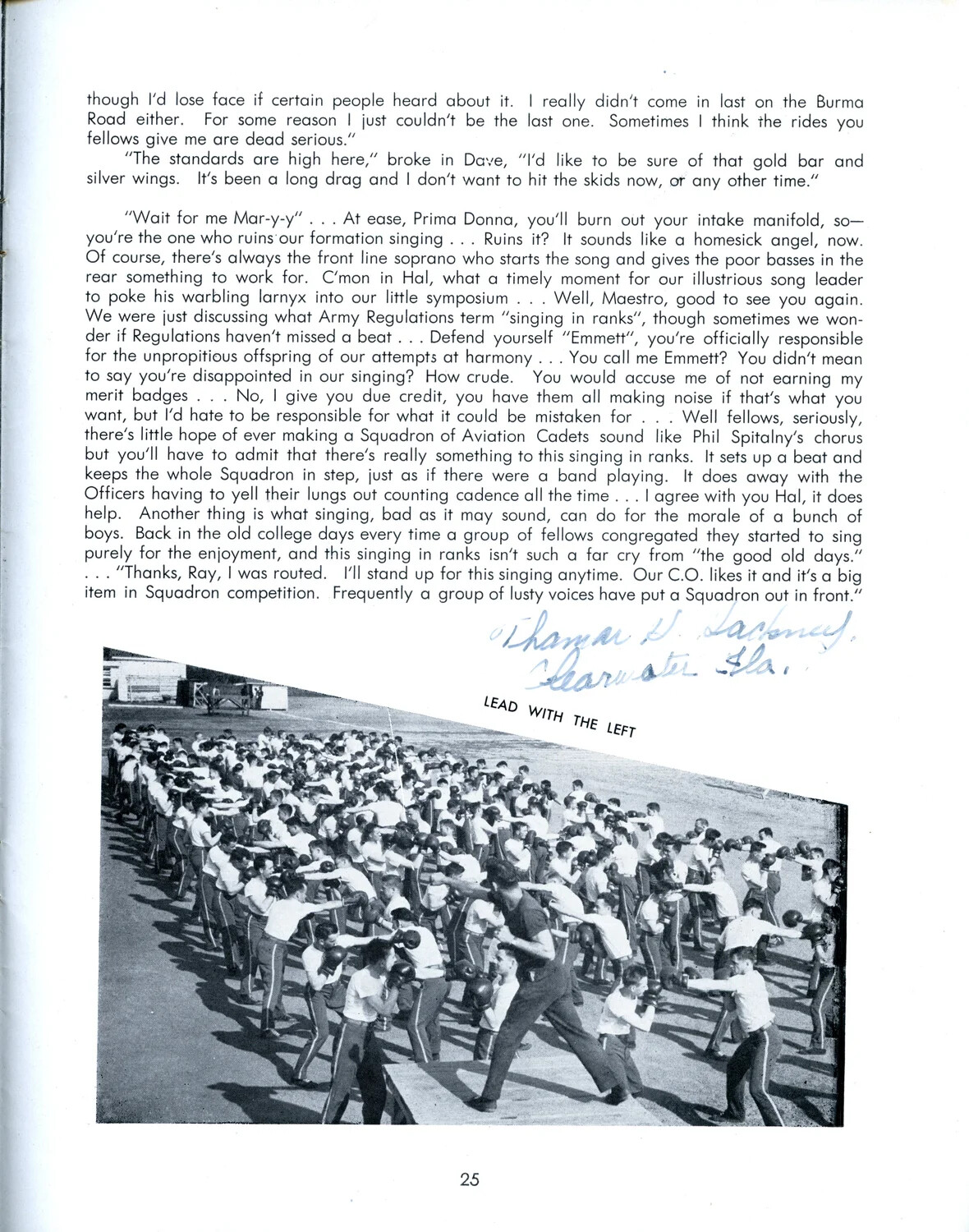 Aviation Cadet Pre-Flight Training Booklet, Page 25 - 'Lead With the Left' Boxing Drill