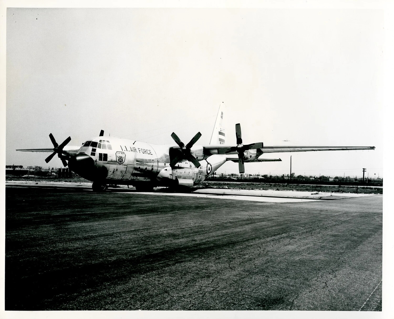 Lockheed C-130E Hercules in Imperial Iranian Air Force Markings, Ramp View