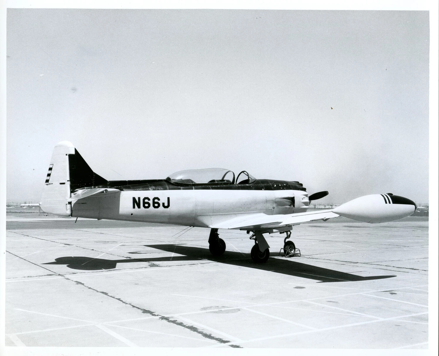 North American T-28 Trojan, Civil Registration N66J, on Ramp - Publicity/Reference Photograph