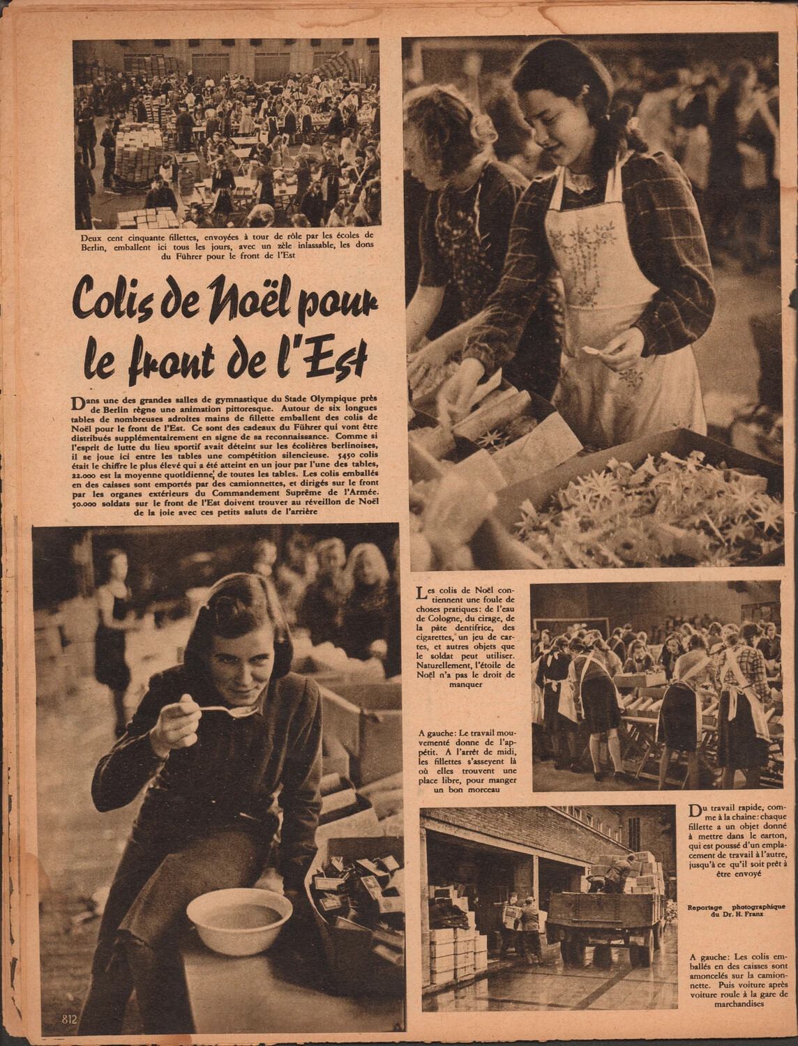 Der Adler Magazine, French Edition, p.812: 'Colis de Noel pour le front de l'Est' (Christmas Parcels for the Eastern Front)