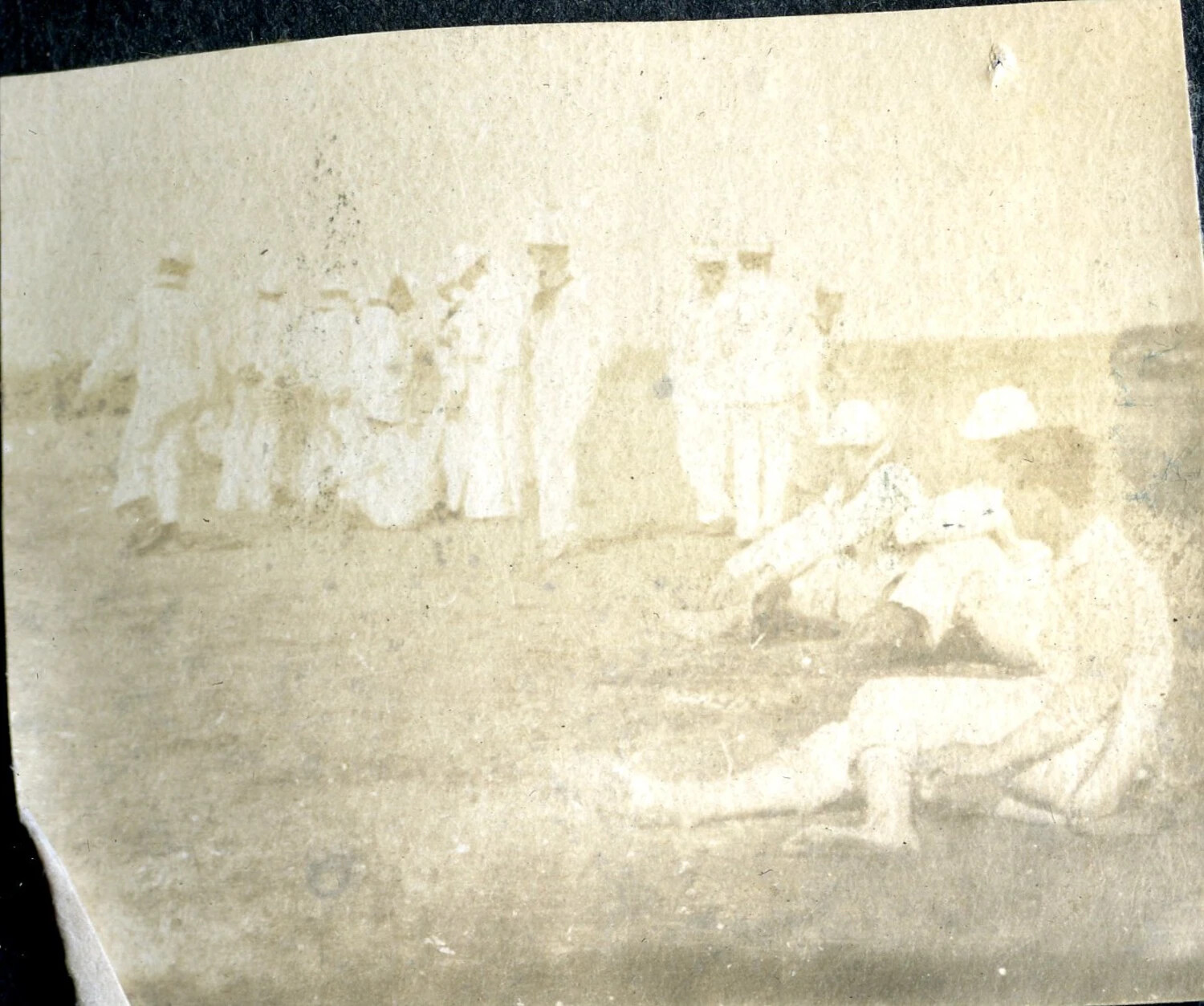 Sailors of a Liberty Party Gathered Ashore, USS Columbia Album, c. 1898-1910s