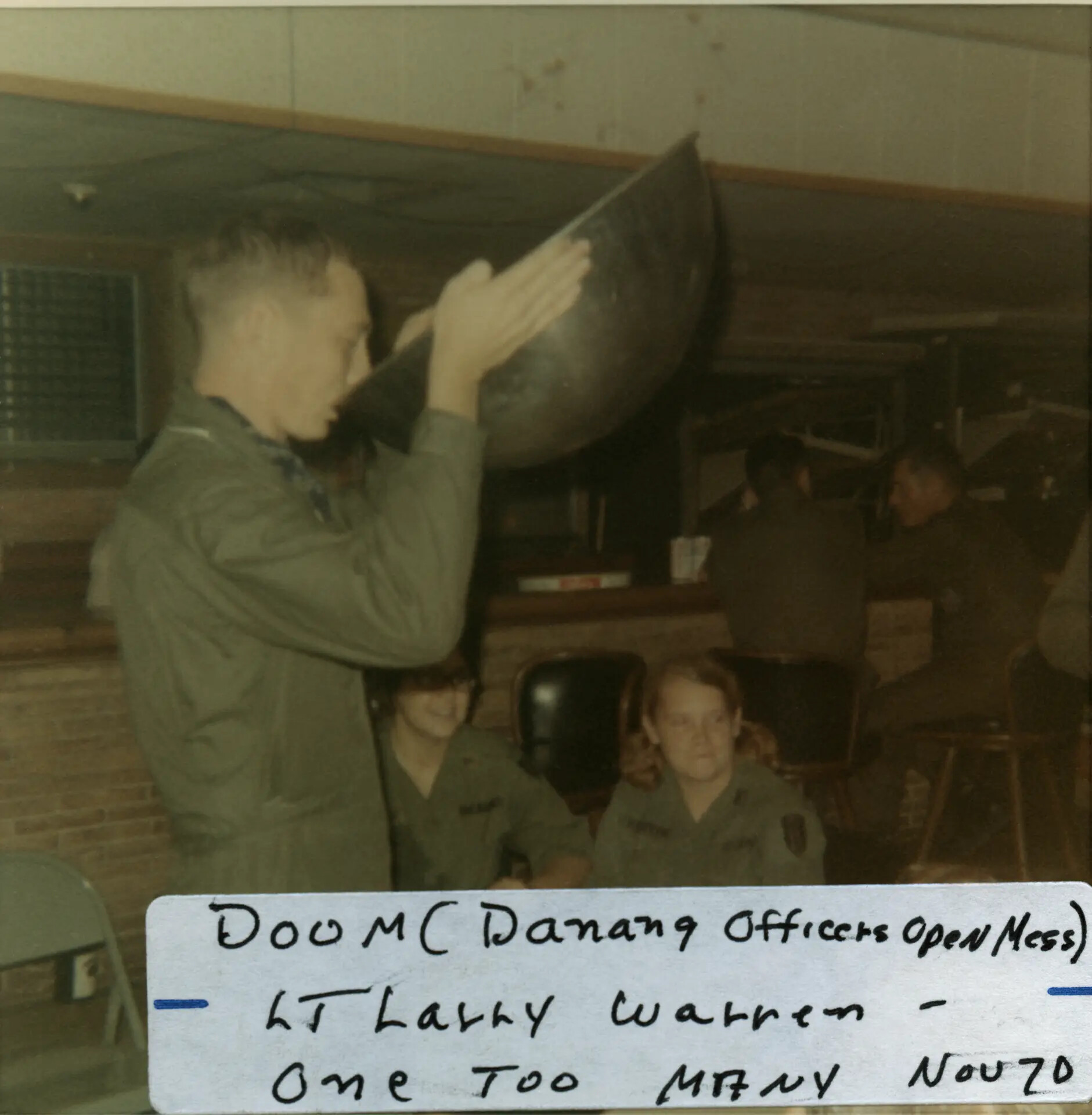 Officers at the Danang Officers Open Mess (DOOM Club), November 1970
