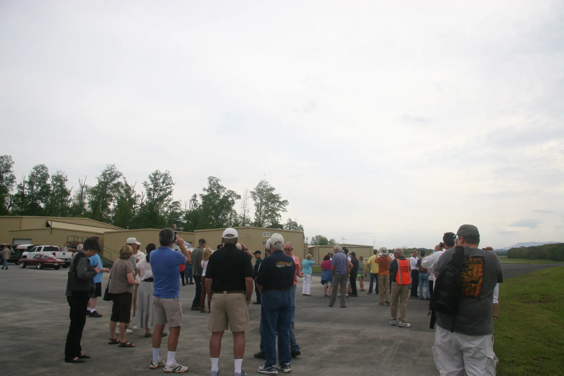 Spectators Gather Between Airport Buildings During Operation Tailwind Commemorative Event, 2016