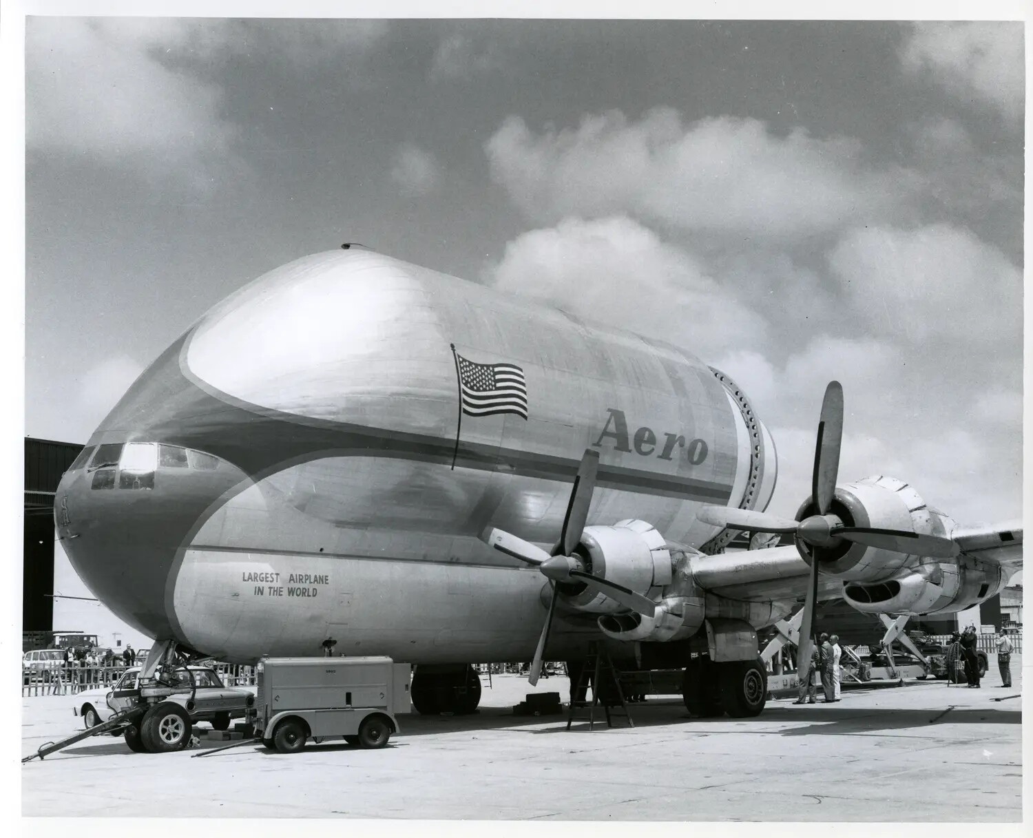 Aero Spacelines 'Pregnant Guppy' Outsize Cargo Aircraft on the Ramp