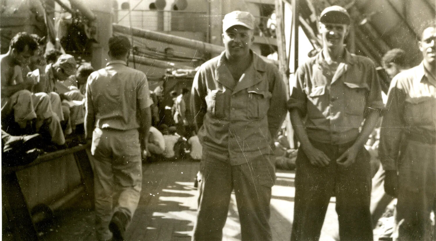 Servicemen Aboard Troop Transport Ship, Pacific Theater