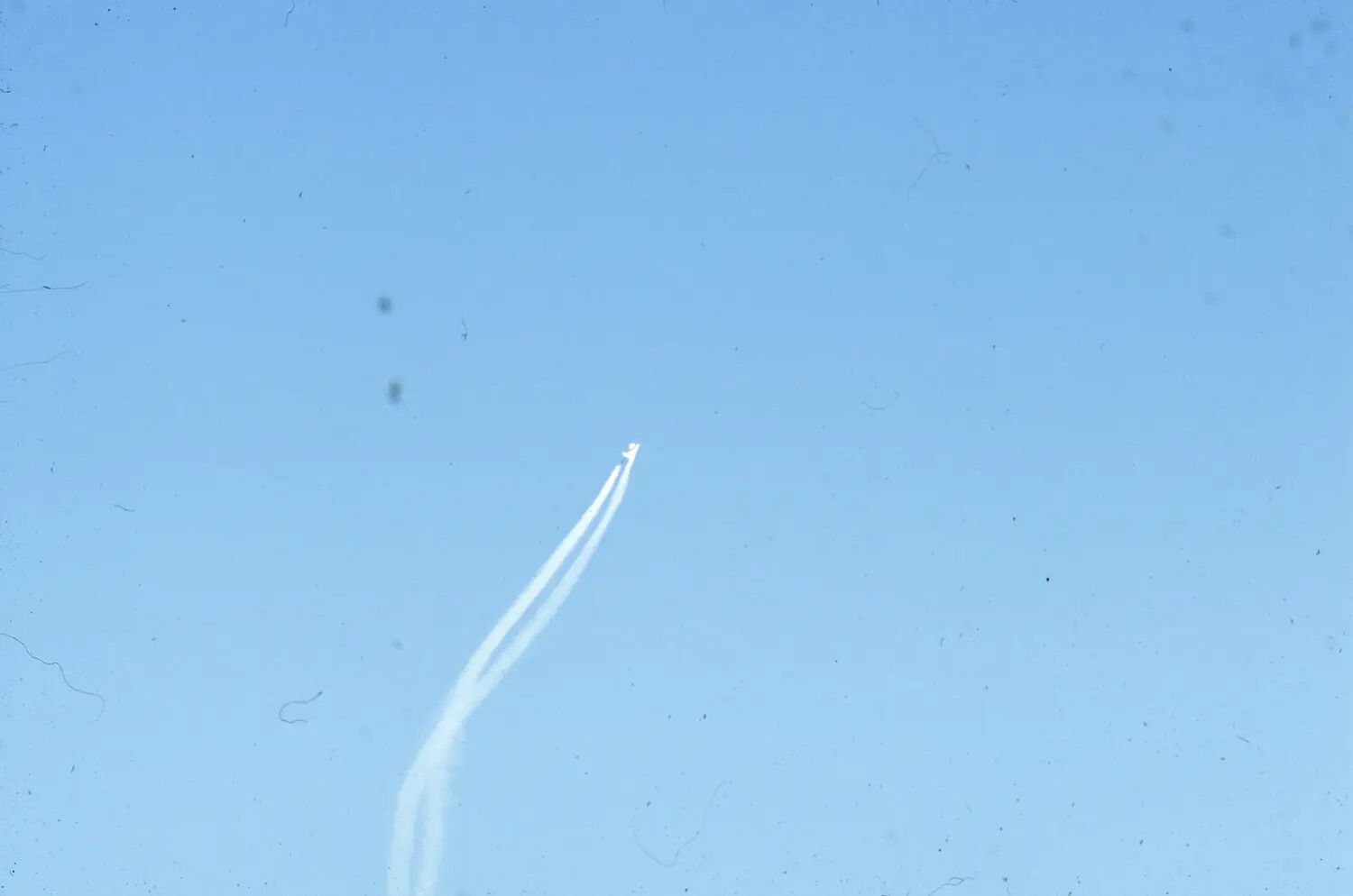 Jet Aircraft in Steep Climb with Twin Afterburner Trails, USS Ticonderoga, Vietnam War Era
