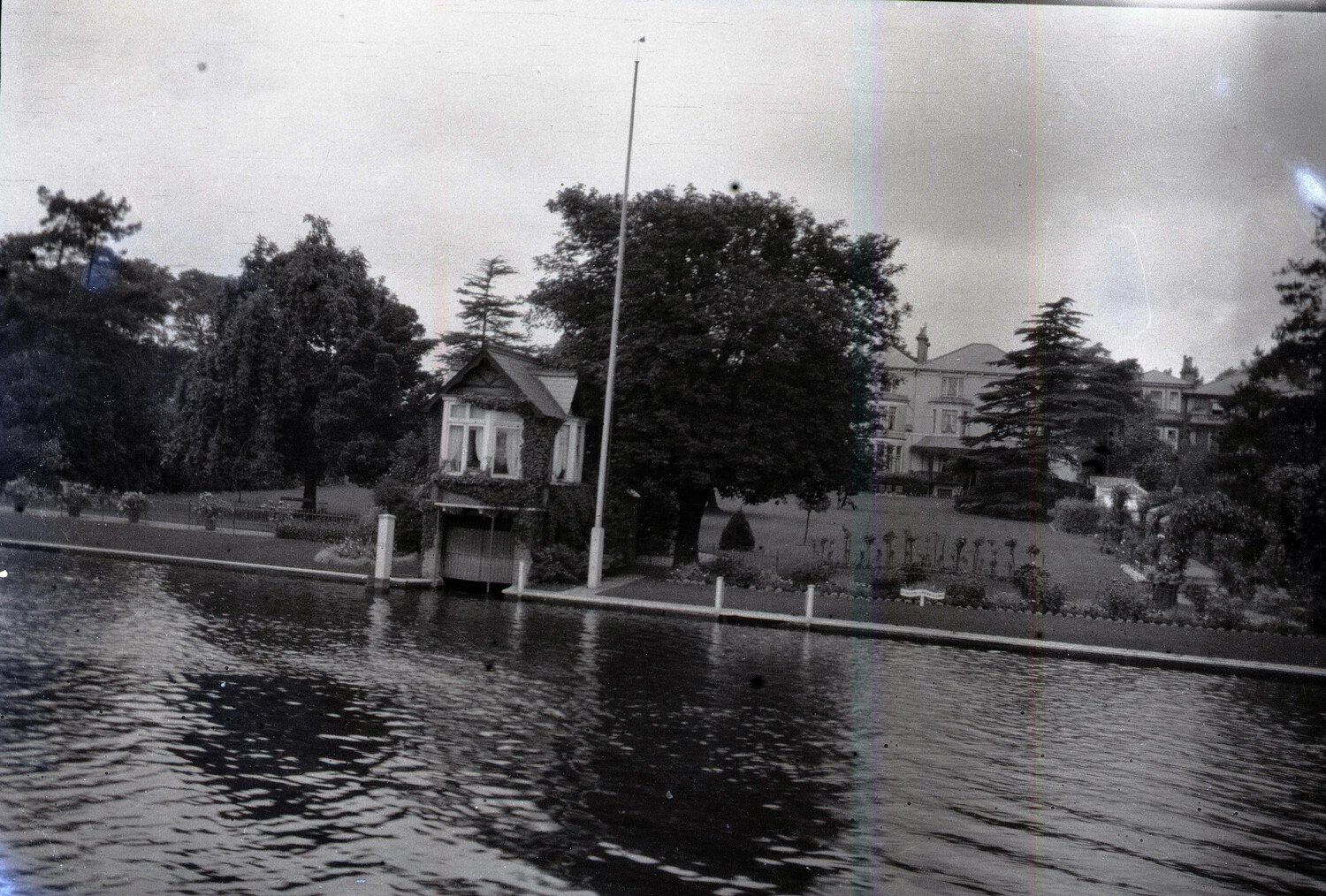 Riverside Boathouse and English Manor Grounds, England — WWI Era