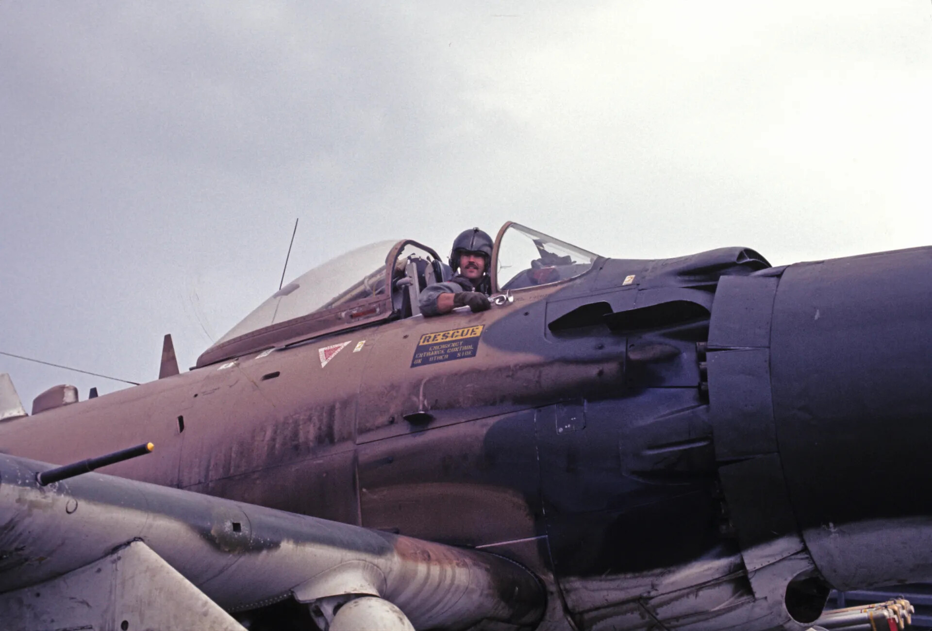 A-1 Skyraider Pilot in Cockpit, Vietnam War Era