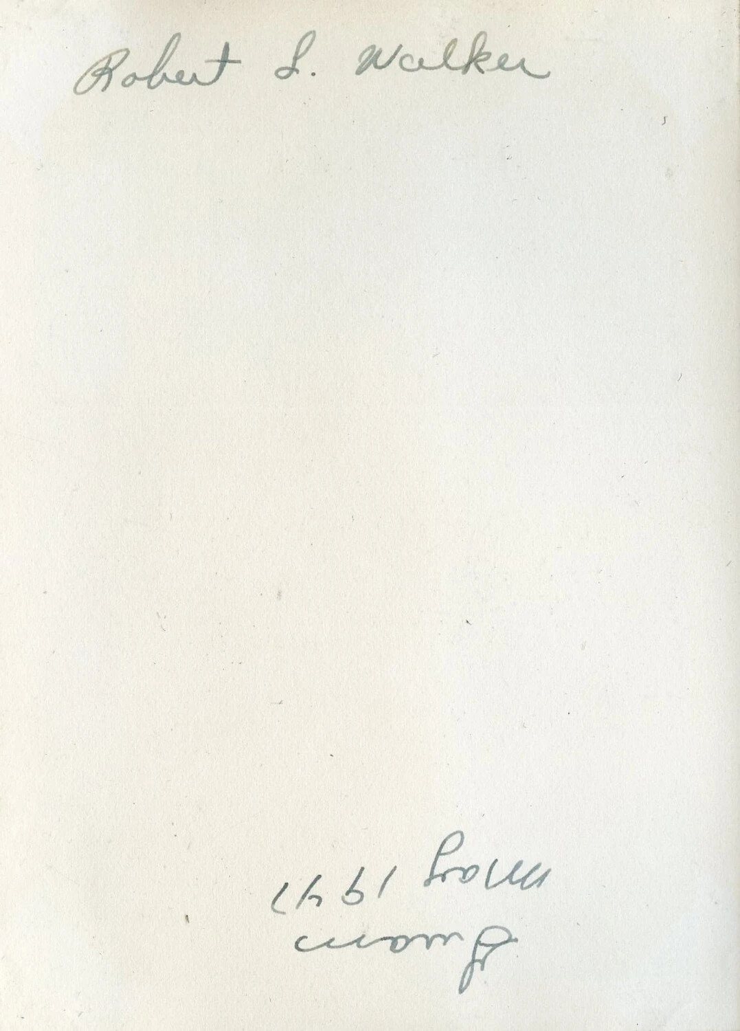 Album Page with Handwritten Inscription 'Robert L. Walker,' VR-6 Guam Photo Album