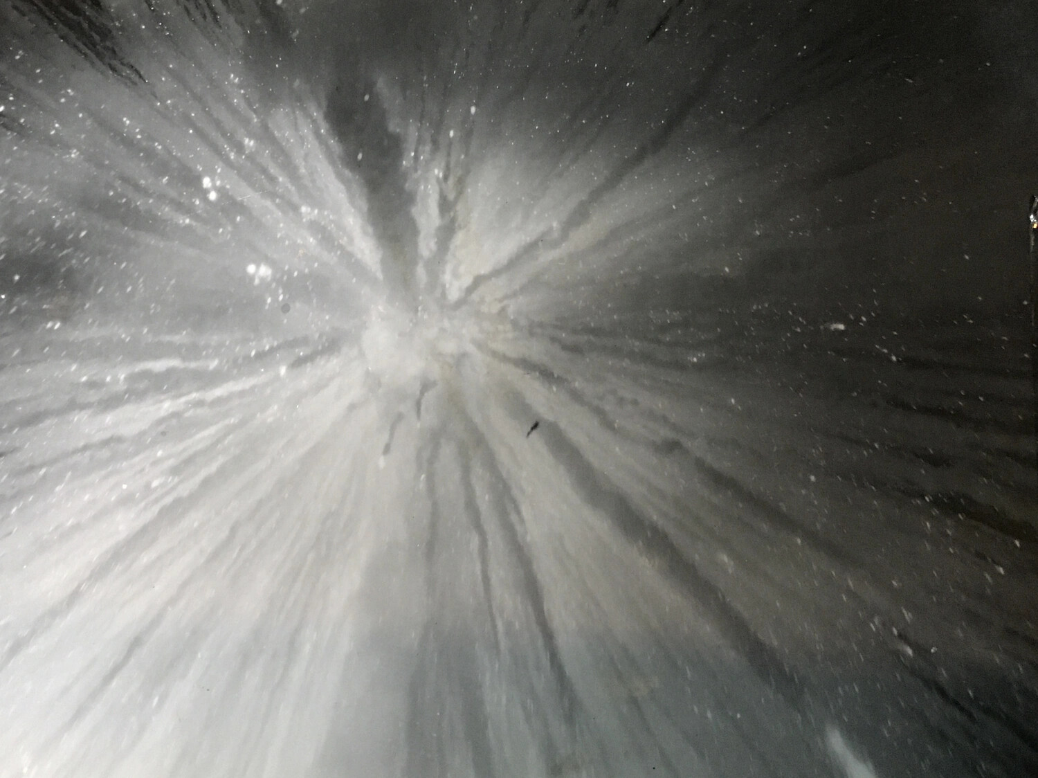 Extreme Close-Range Photograph of Bomb Detonation - 312th Bomb Group Strike Mission