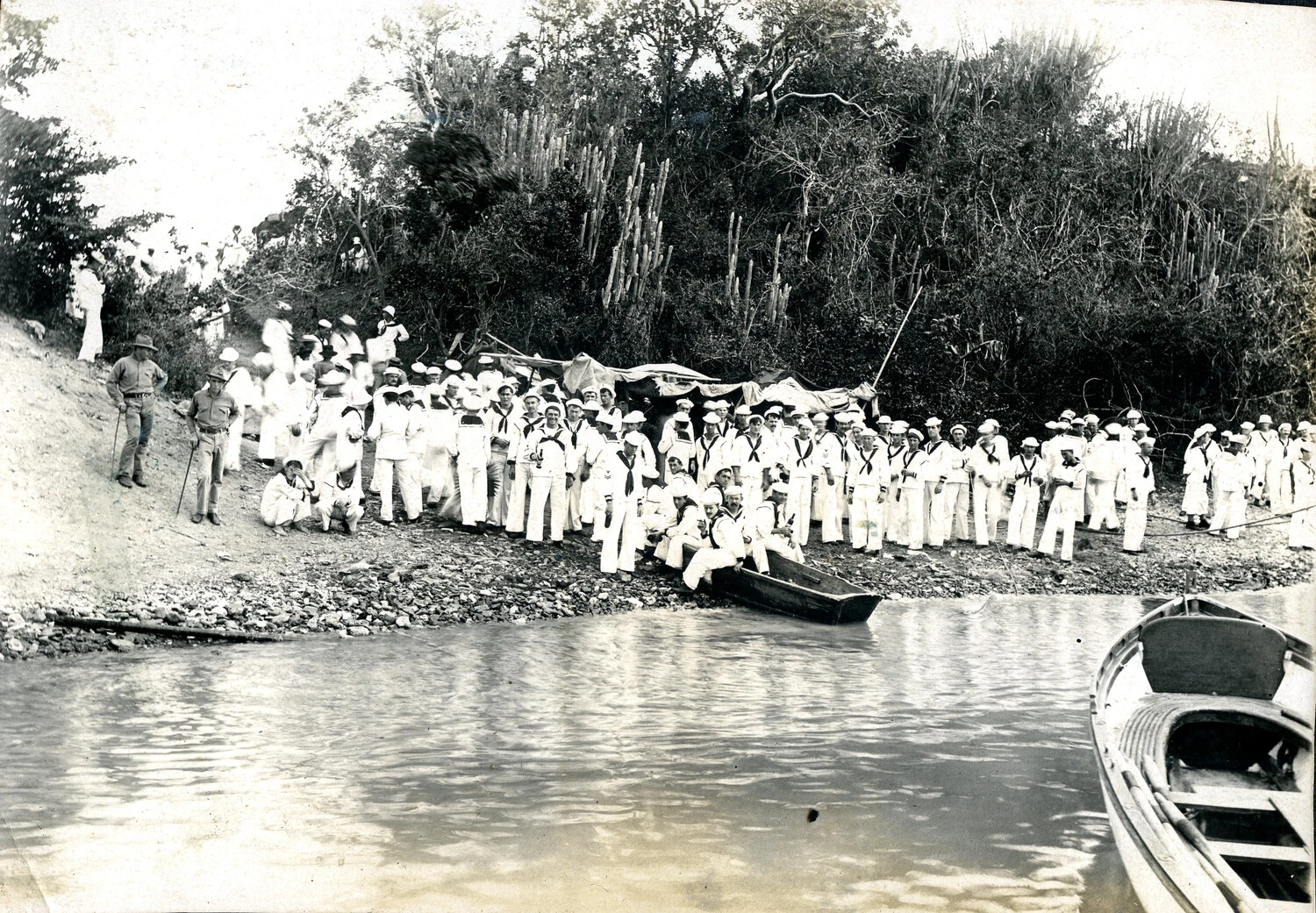 Sailors Ashore at Culebra, U.S.W.I. (Uncaptioned Print)
