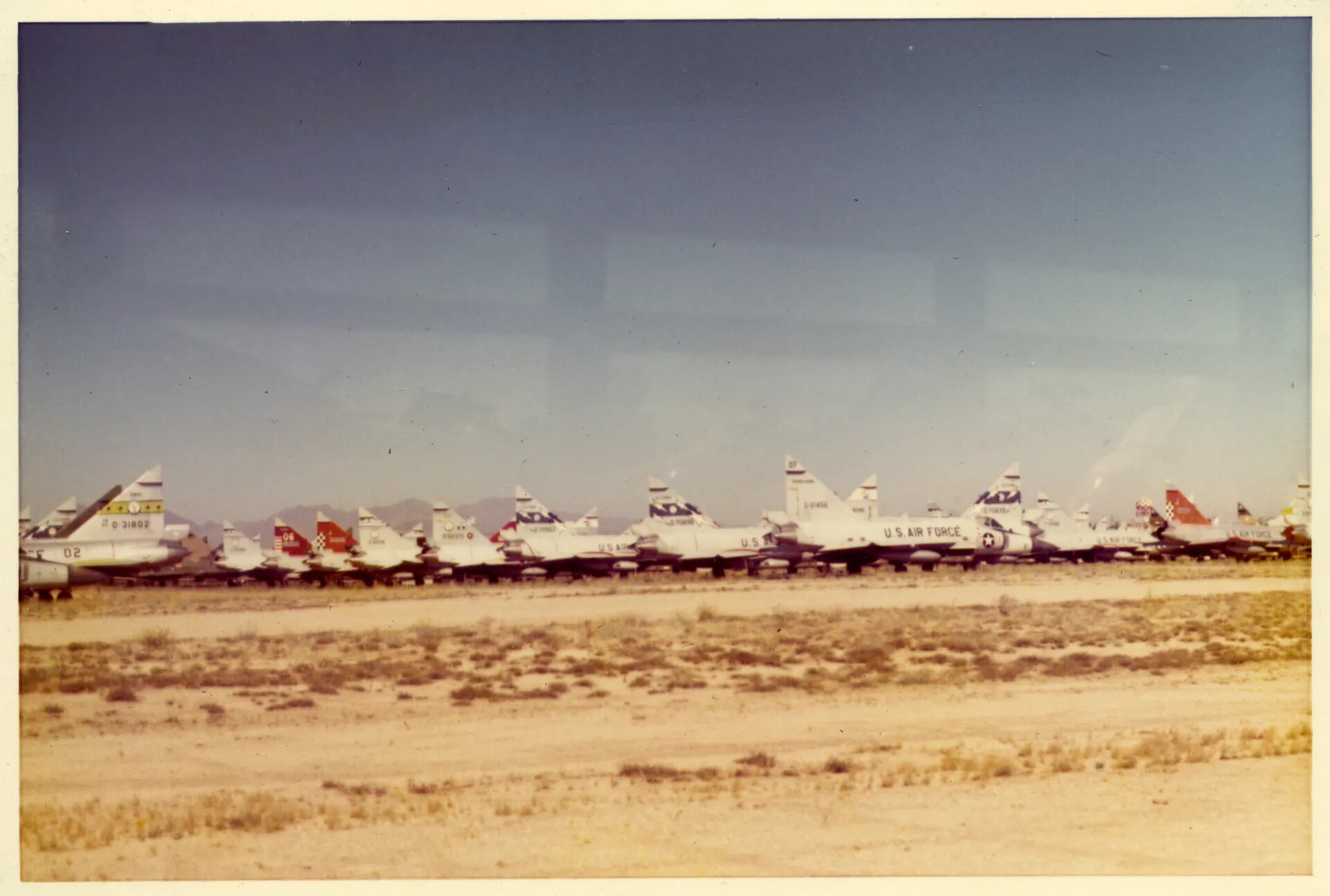 Rows of Retired F-102 Delta Dagger Interceptors in Desert Storage, Davis-Monthan AFB Boneyard