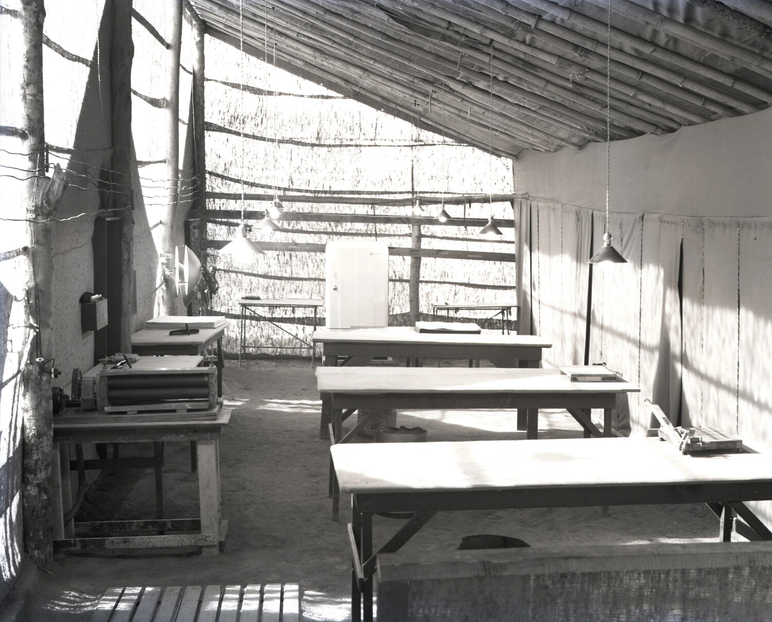 Interior of Field Photographic Laboratory, WWII China-Burma-India Theater