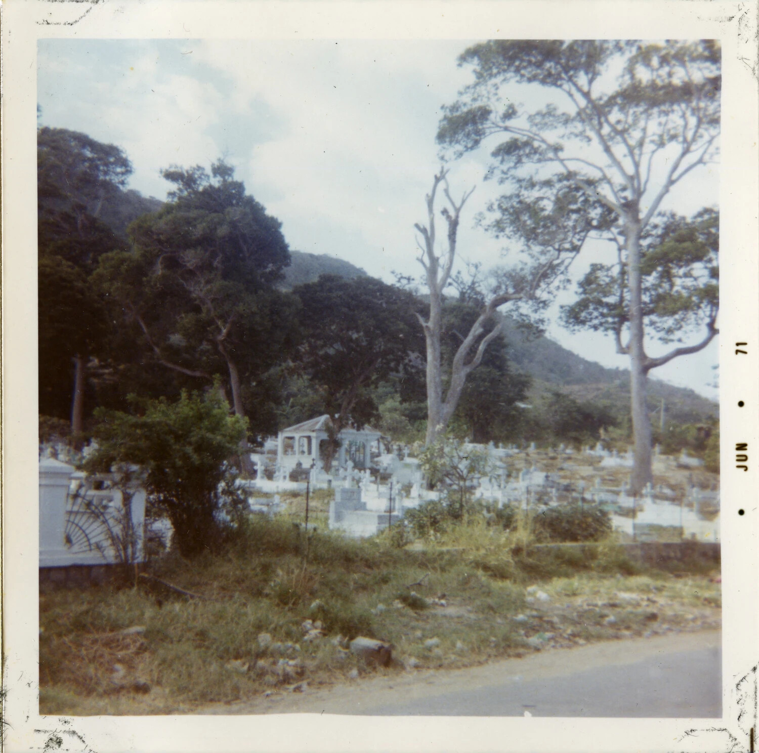 Hillside Vietnamese Cemetery Viewed from Roadside, 1971