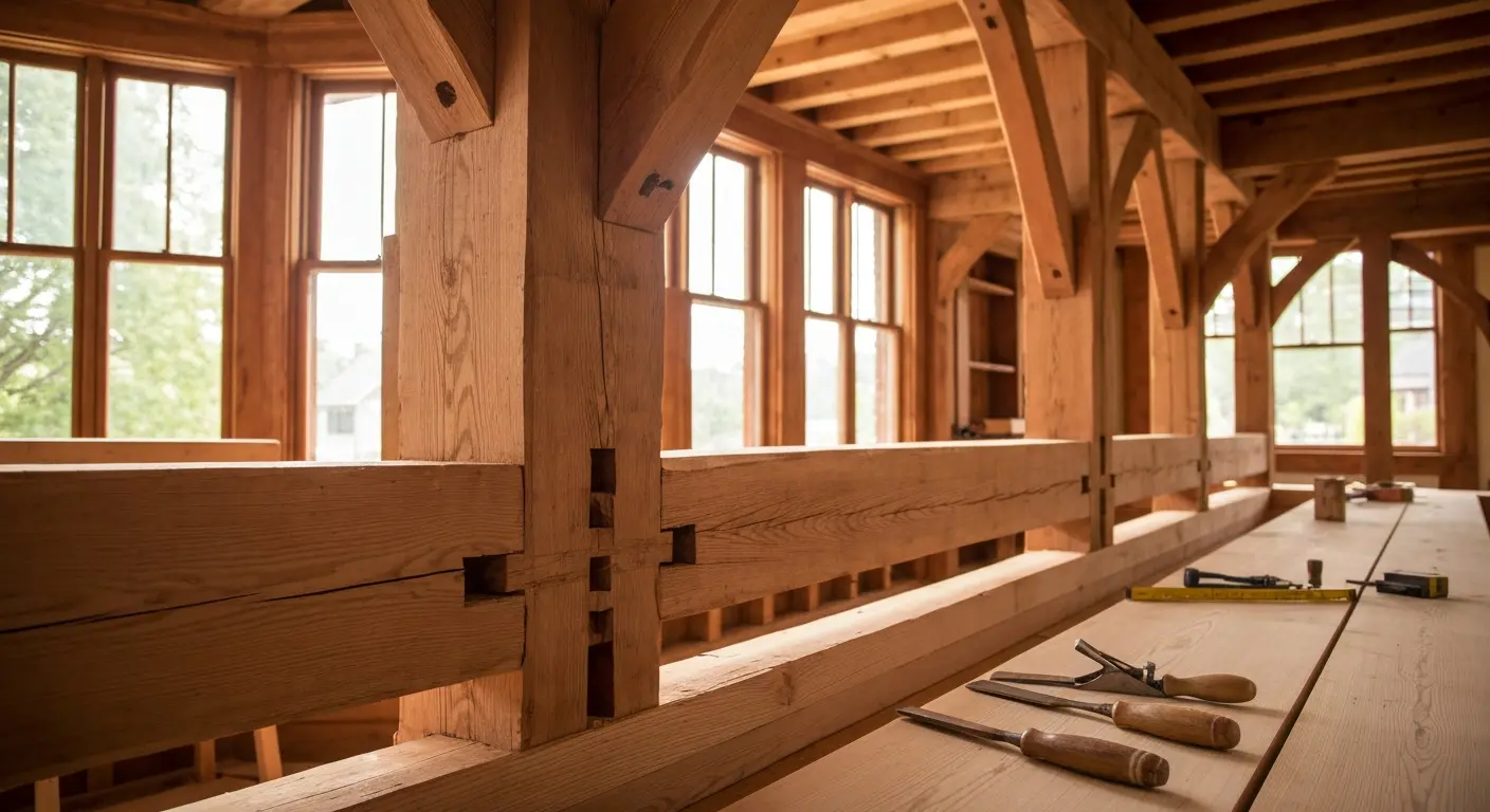 Historic home framing in Willamette District