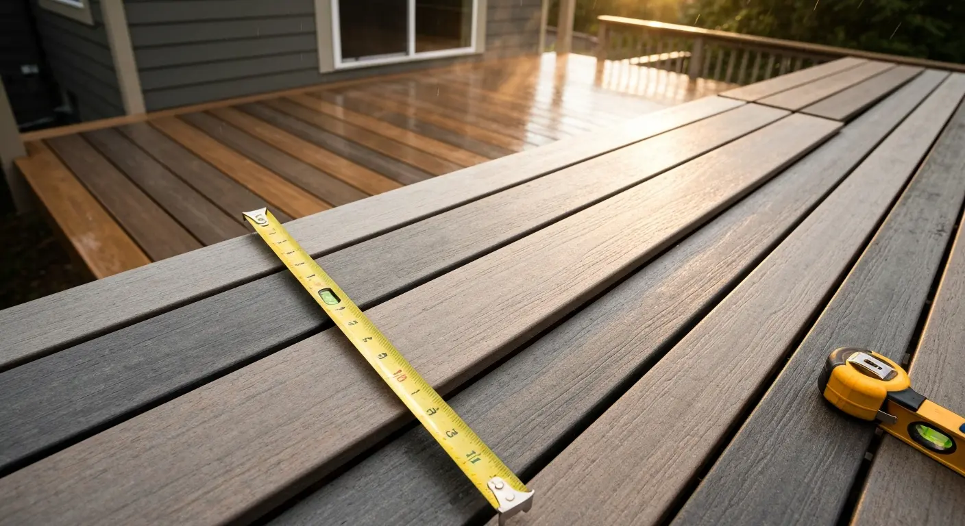 Decking material samples