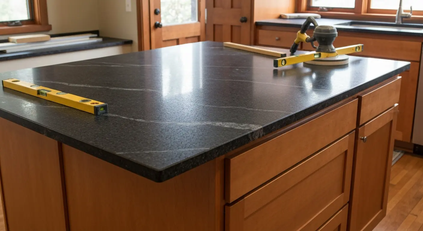 Kitchen countertop installation