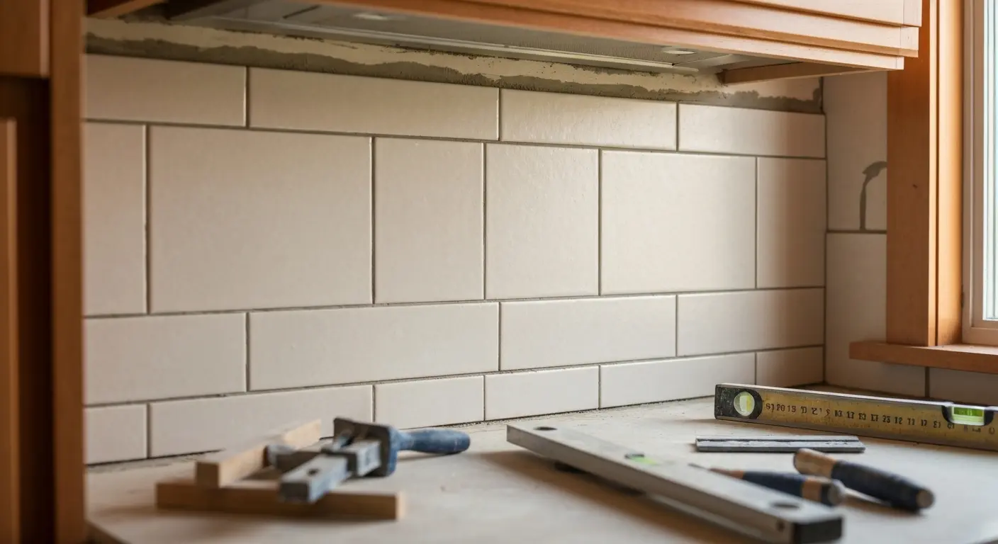 Kitchen backsplash installation