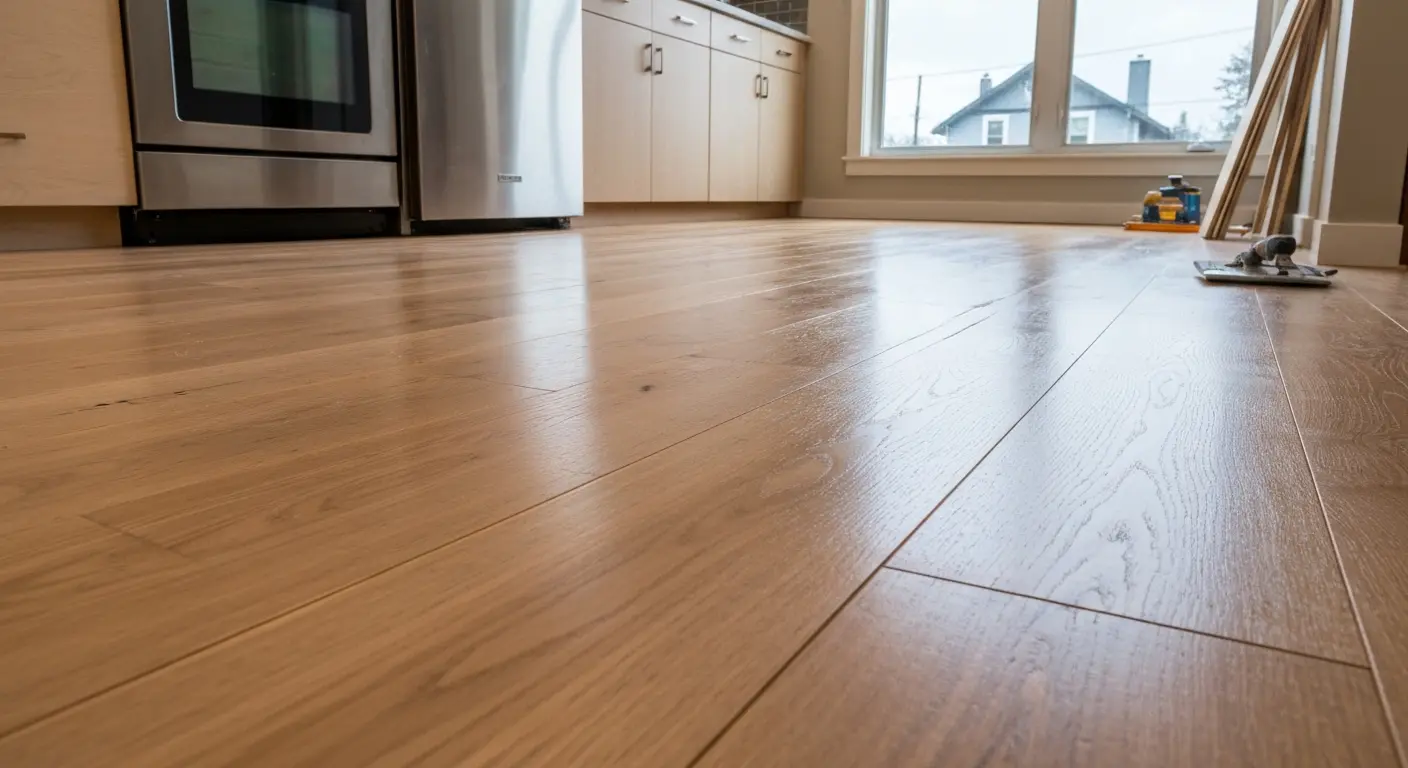 Hardwood kitchen flooring