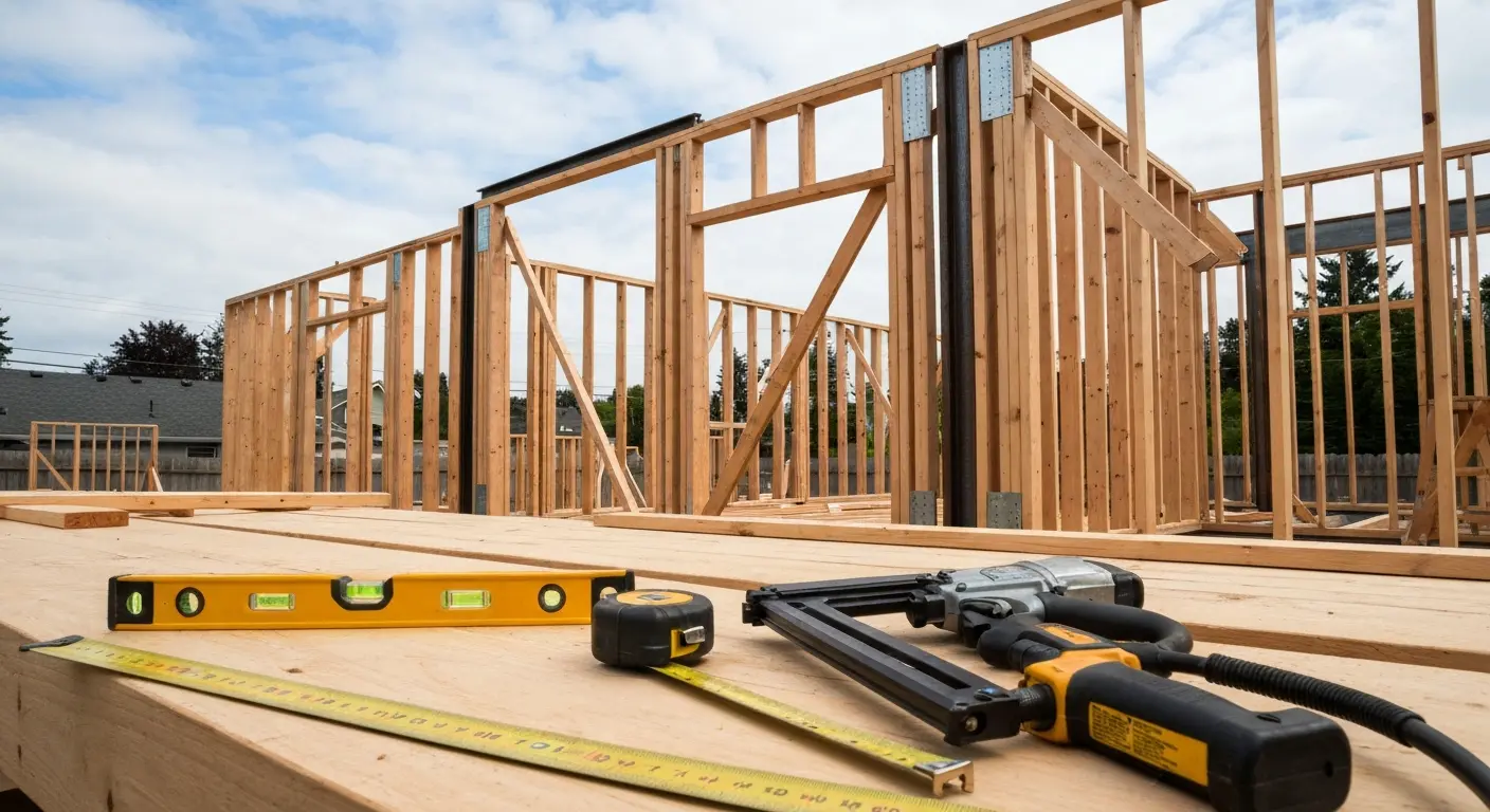 Framing construction project