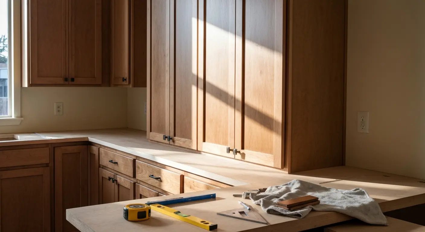 Custom cabinet installation