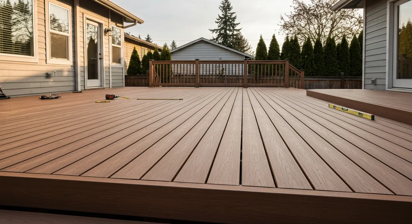 Composite deck installation in Portland