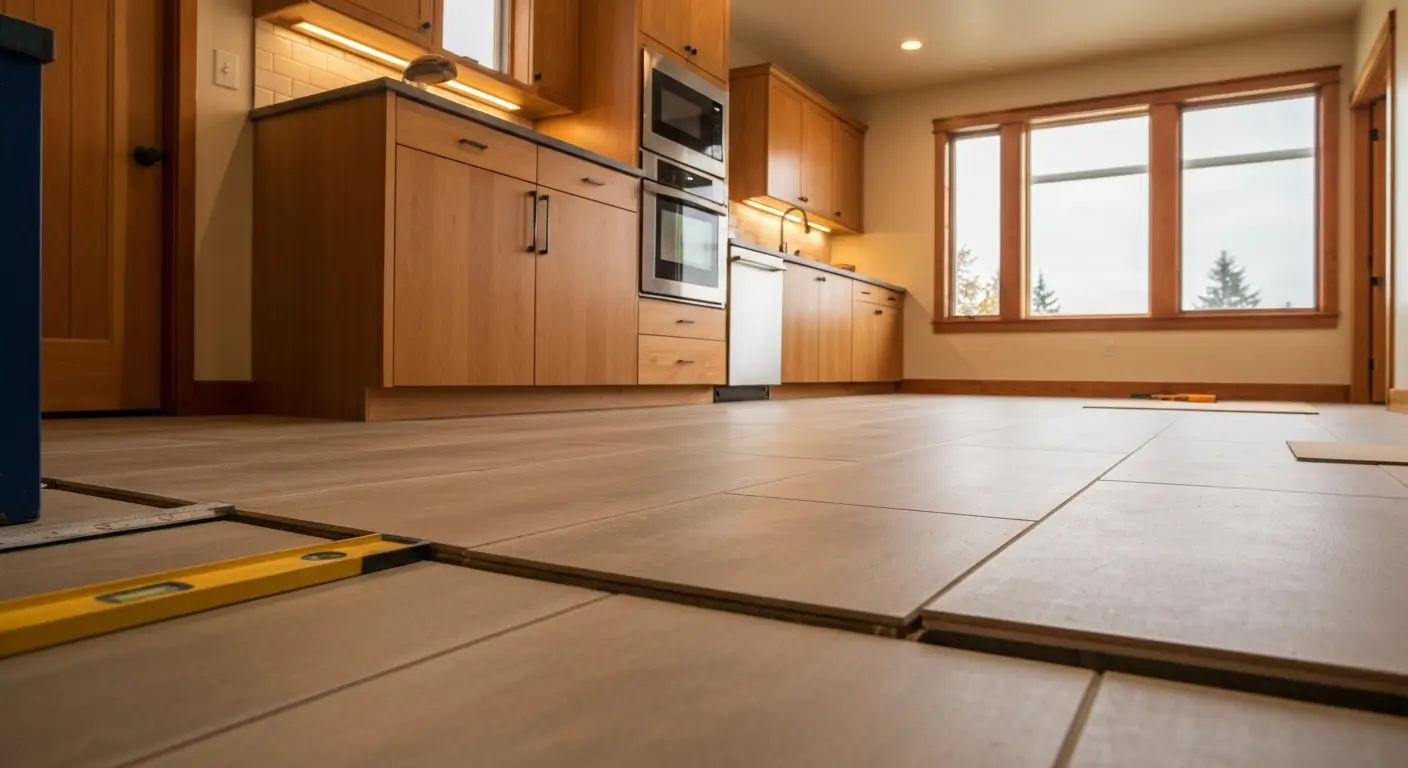 Kitchen flooring installation