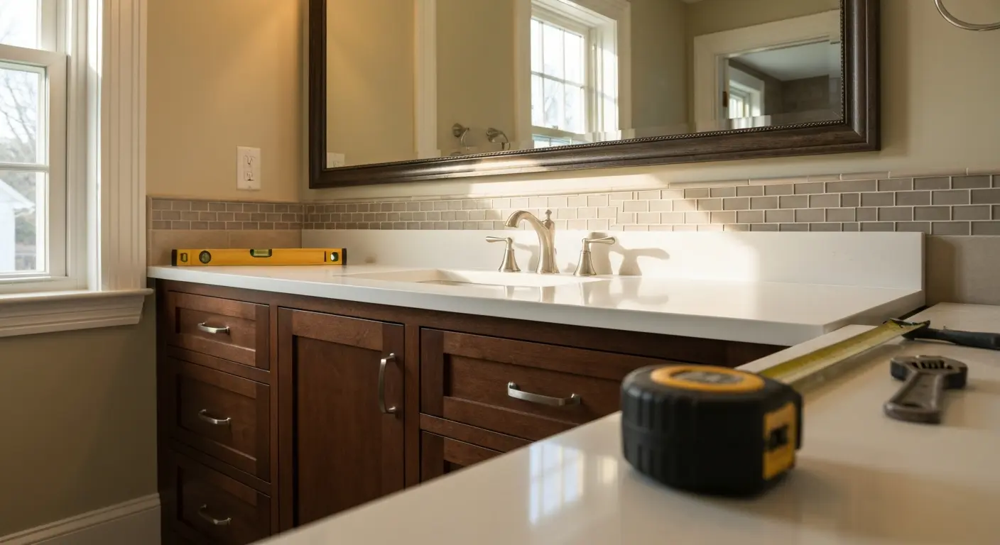 Bathroom vanity installation