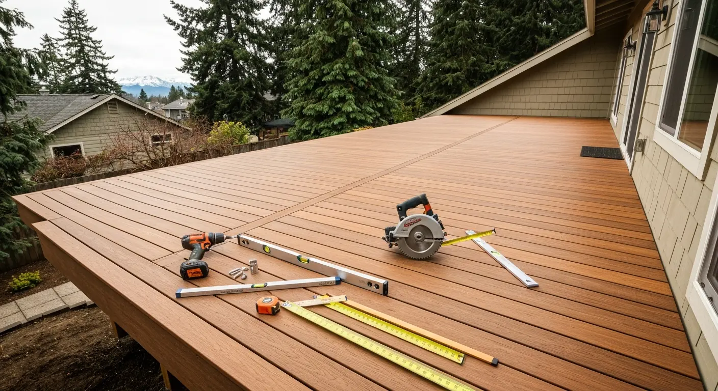 Deck expansion project in Portland area