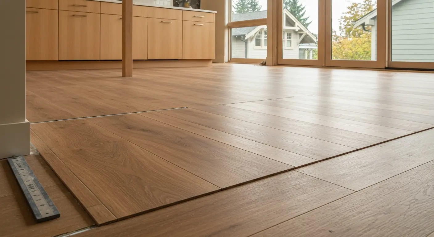 Luxury vinyl kitchen floor