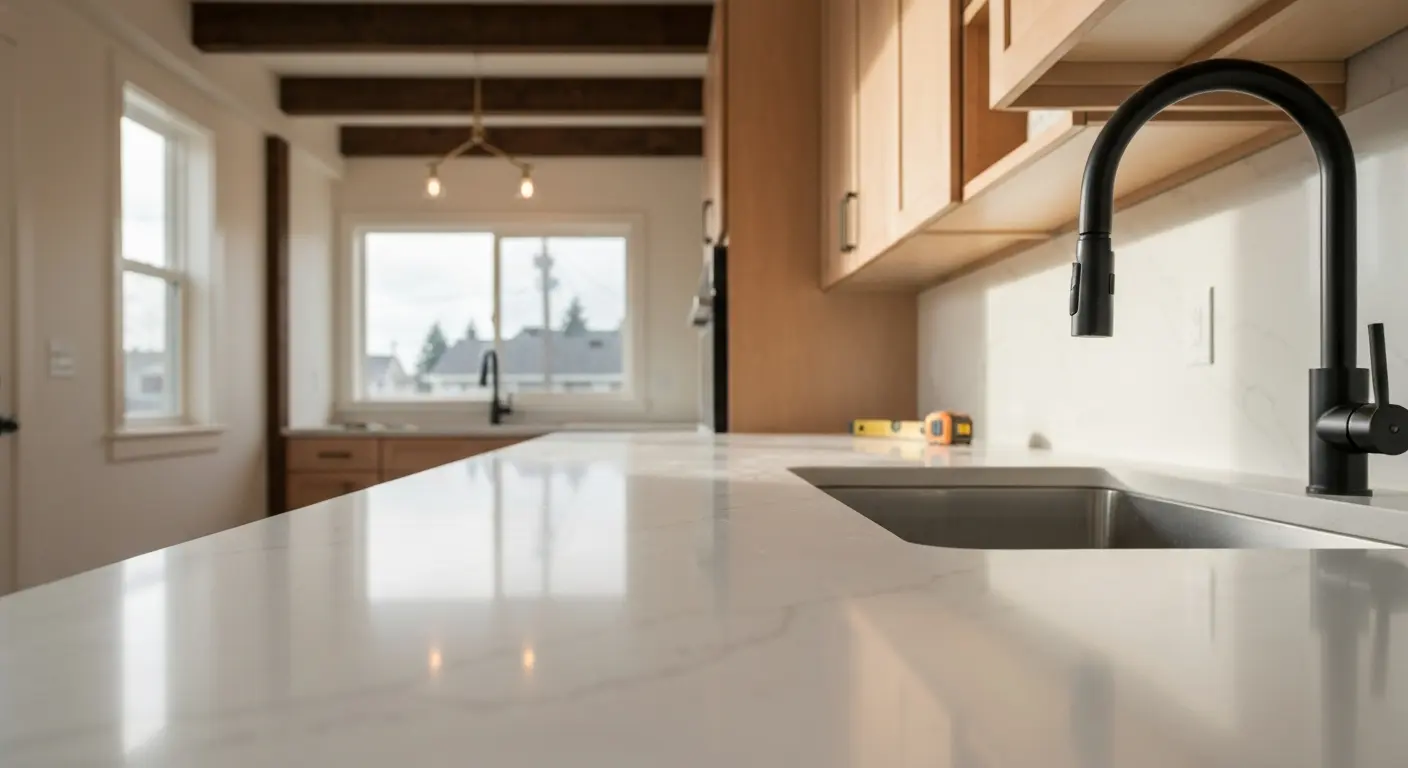 Kitchen countertop installation