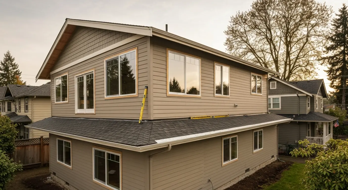 Second story addition on residential home