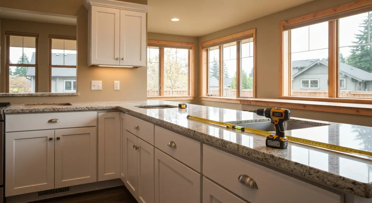 Custom kitchen cabinet installation