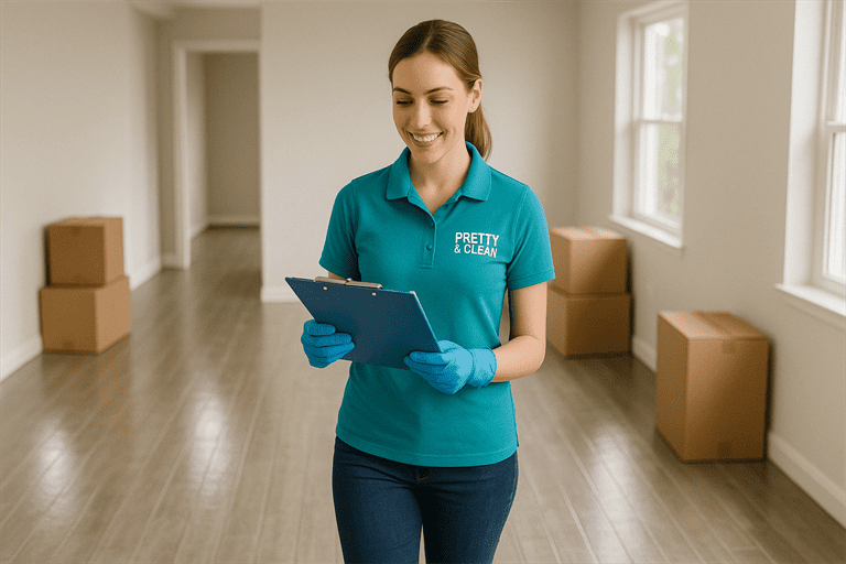 Cleaner preparing a home for move-out in Oldsmar