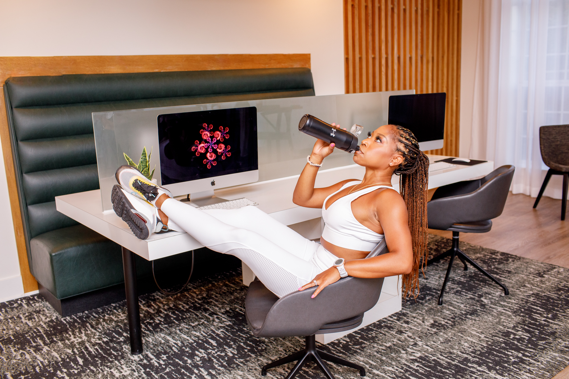 solar panels on green field