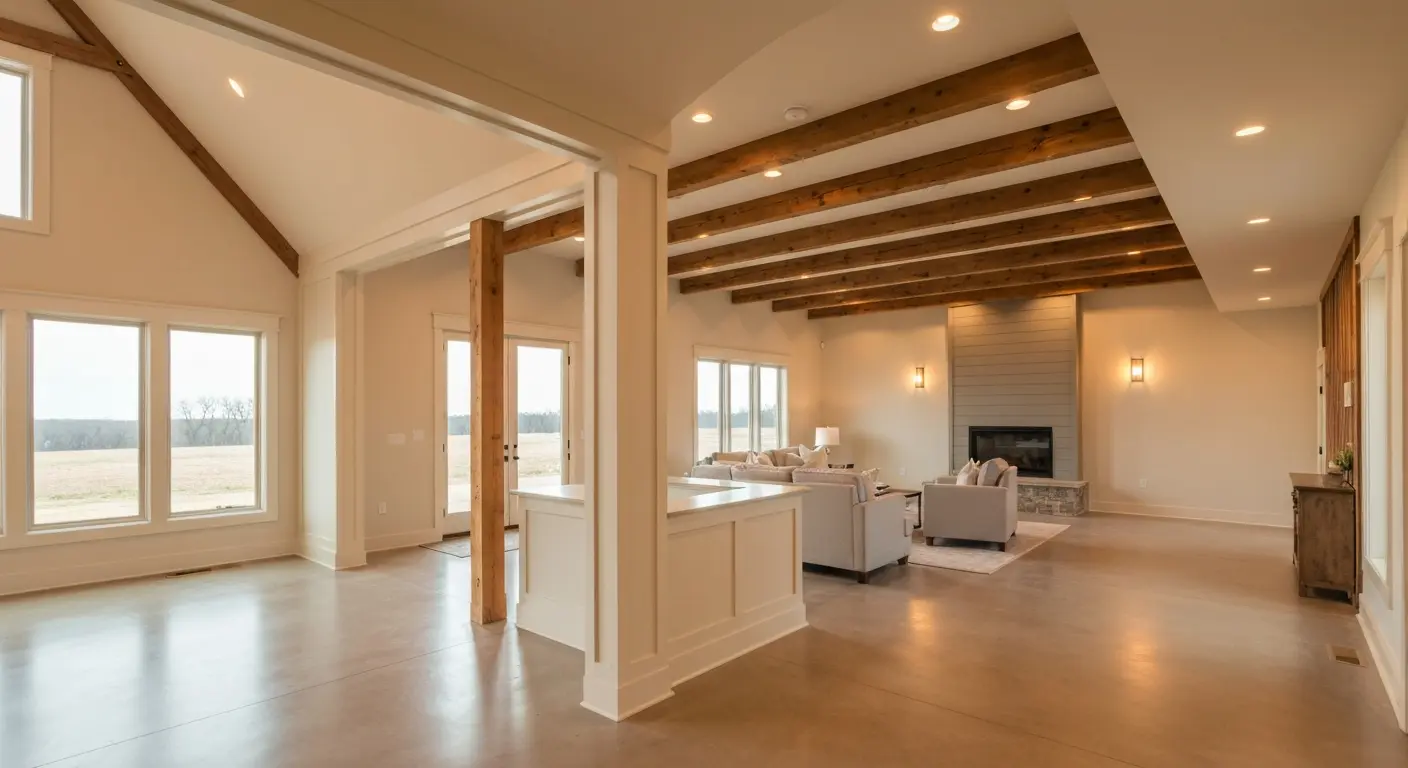 Barndominium interior finishes