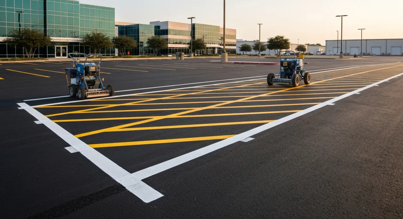 Parking lot striping project