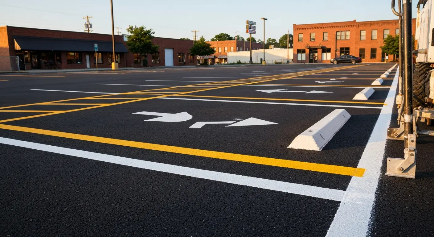 Parking lot striping