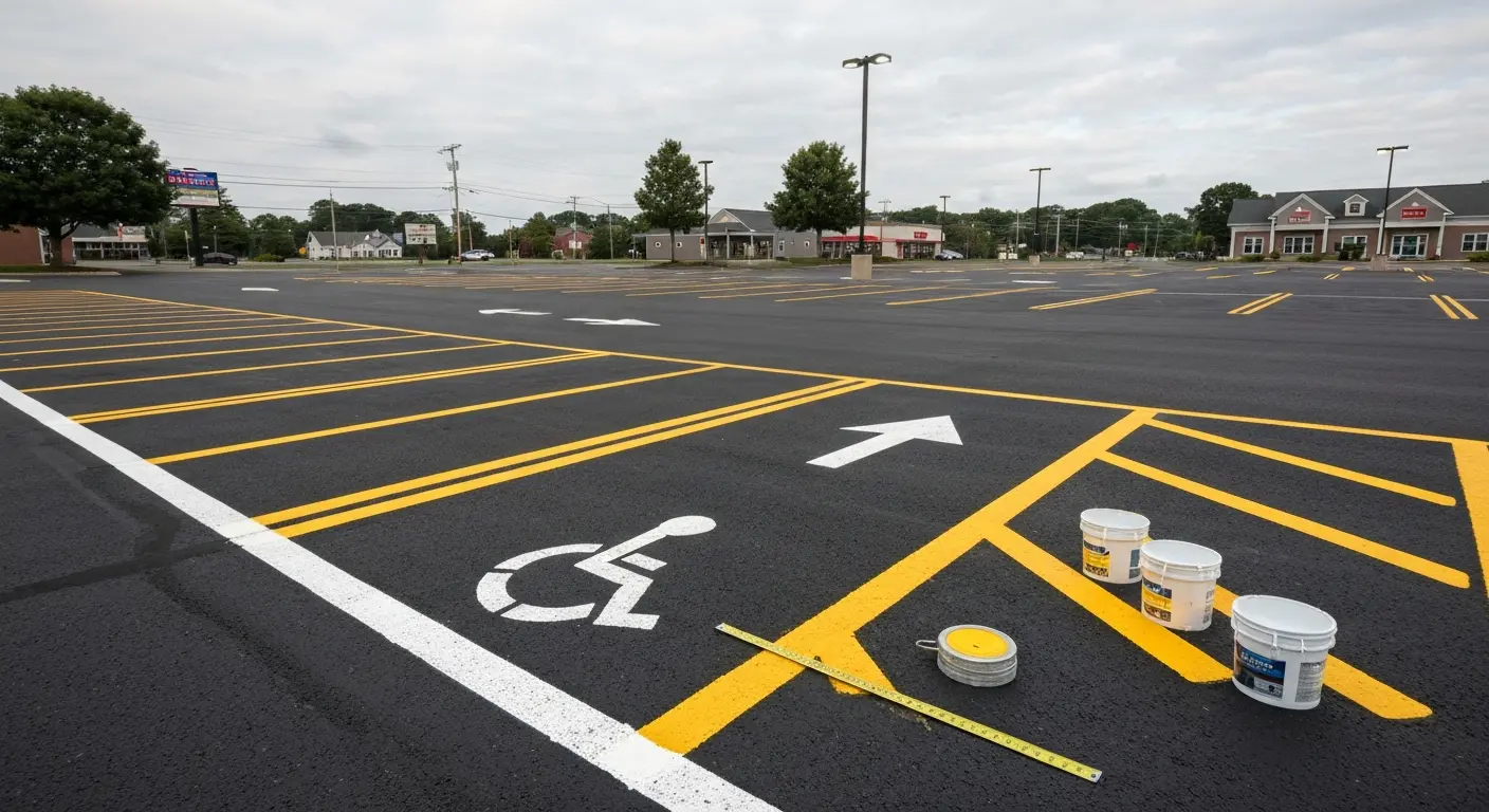 Parking lot striping project
